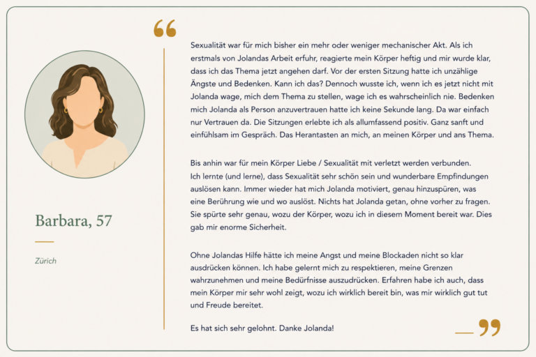 Somatisches Sexualcoaching für Frauen - Kundenstimme 2